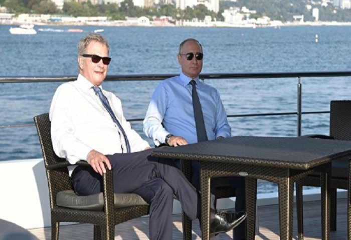 Путин и Ниинистё совершили морскую прогулку на яхте